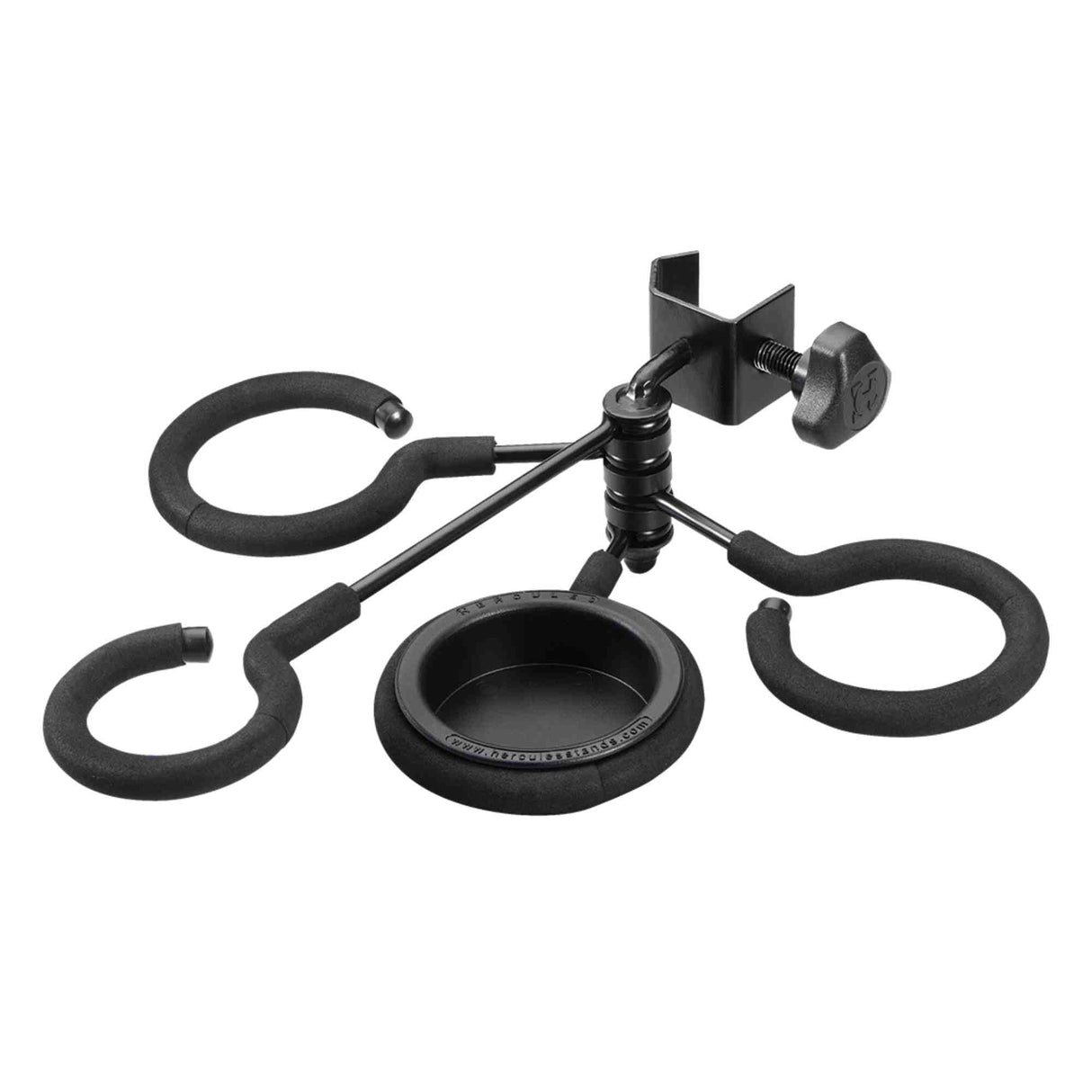 Hercules Clamp-on 4 Mute Holder - Fits Cornet, Trumpet, Trombone, French Horn Mutes