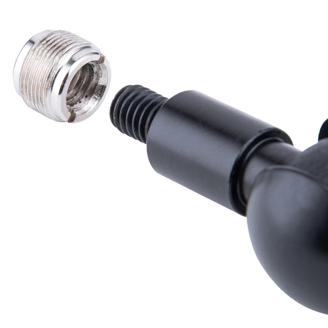 A threaded metal adapter for a microphone holder