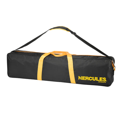 Black and yellow Hercules carrying bag with strap on a white background
