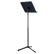 Black music stand on a white background
