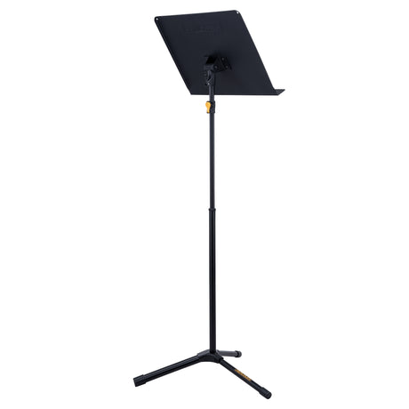 Black music stand on a white background