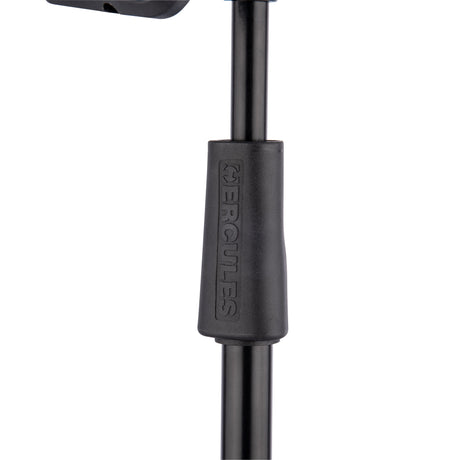 Black adjustable stand with a visible brand logo on a white background