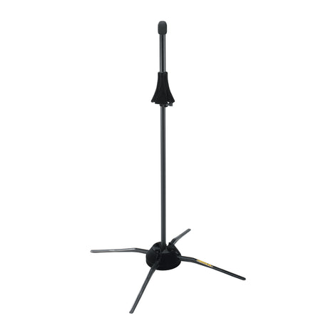 Black trombone stand on a white background