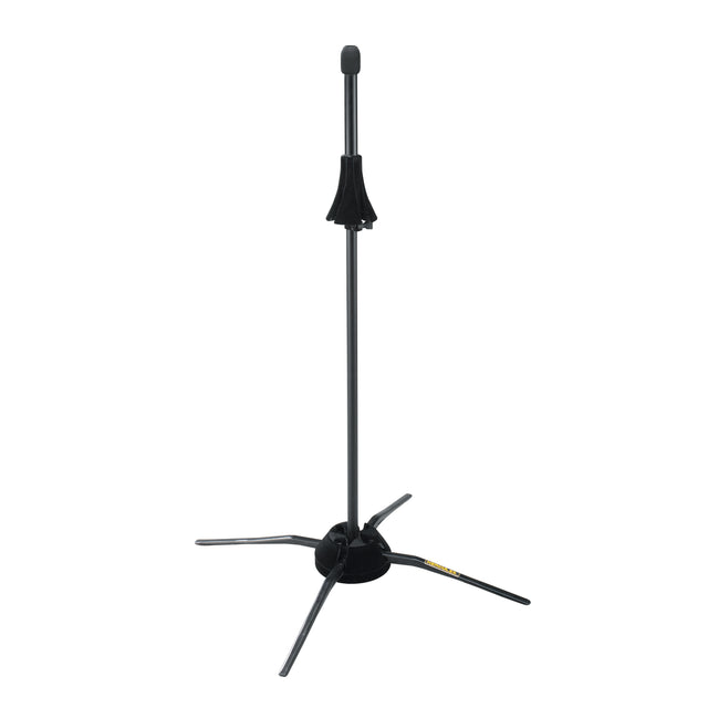 Black trombone stand on a white background