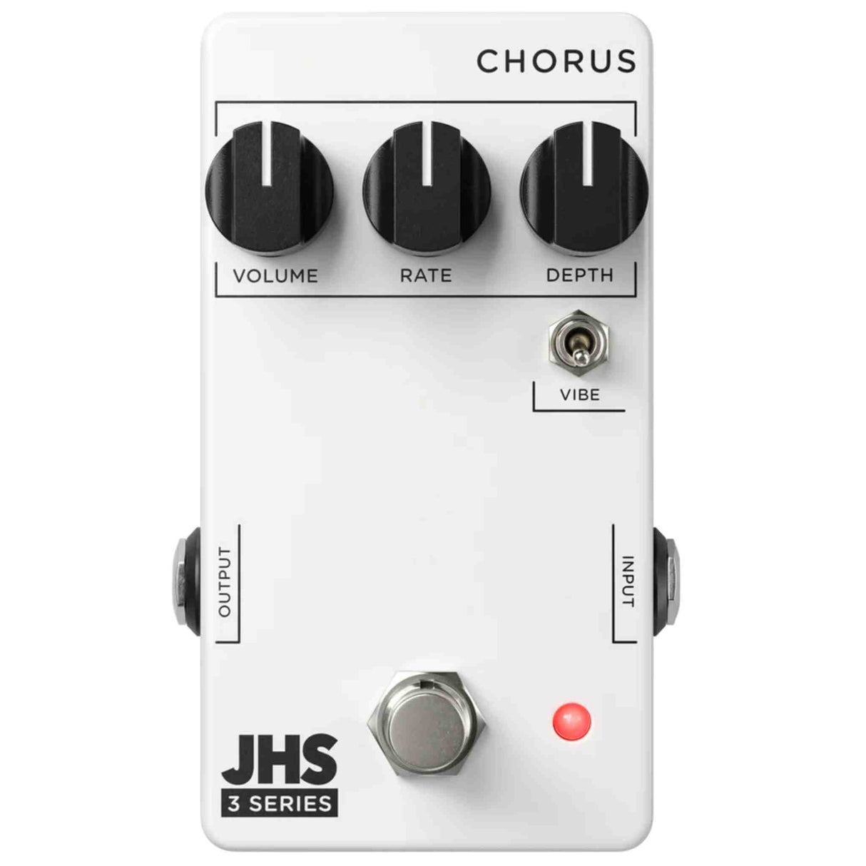 Guitar effects pedal with JHS branding on a white background
