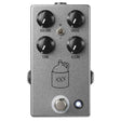 Gray JHS Moonshine V2 Overdrive pedal with black knobs and chrome foot switch.  Graphic of a moonshine jug. 