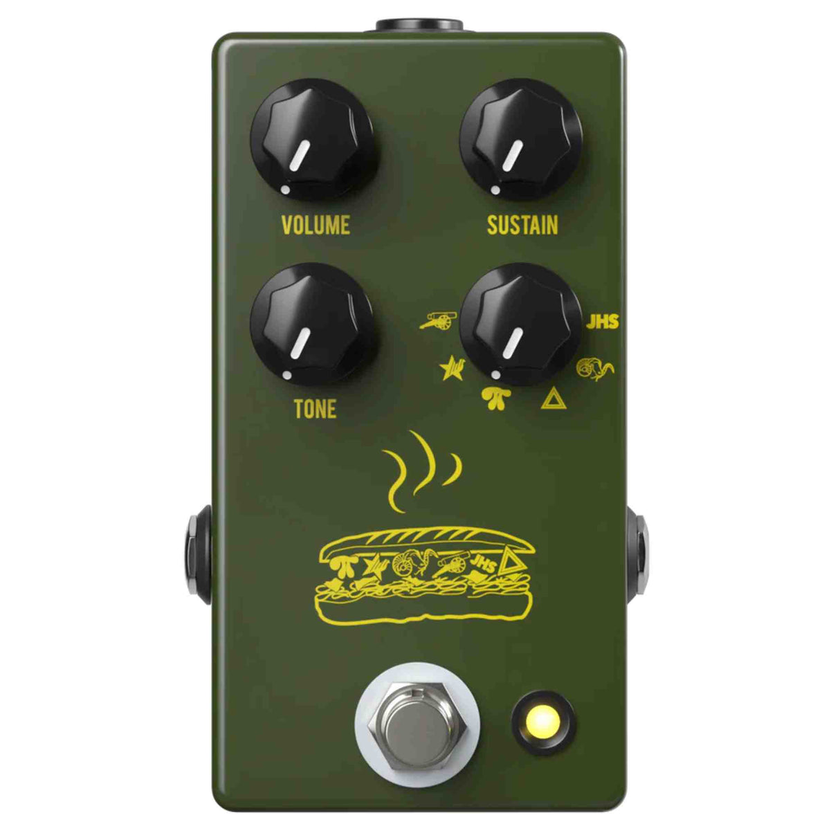 JHS Muffuletta Distortion/Fuzz Effect Pedal- Olive Green