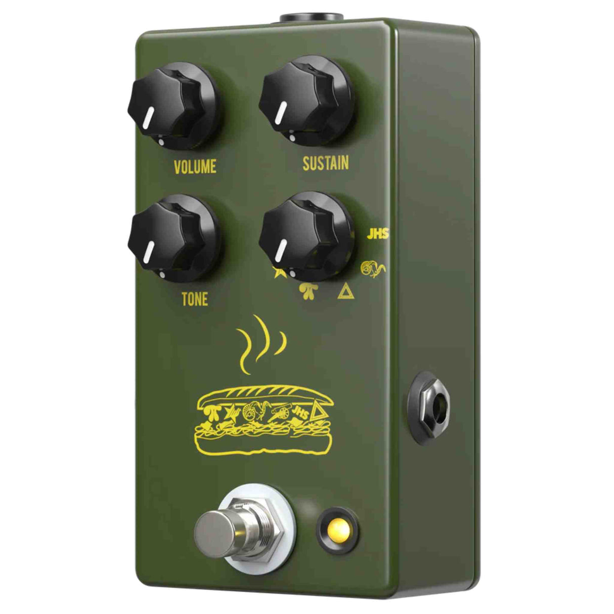 JHS Muffuletta Distortion/Fuzz Effect Pedal- Olive Green