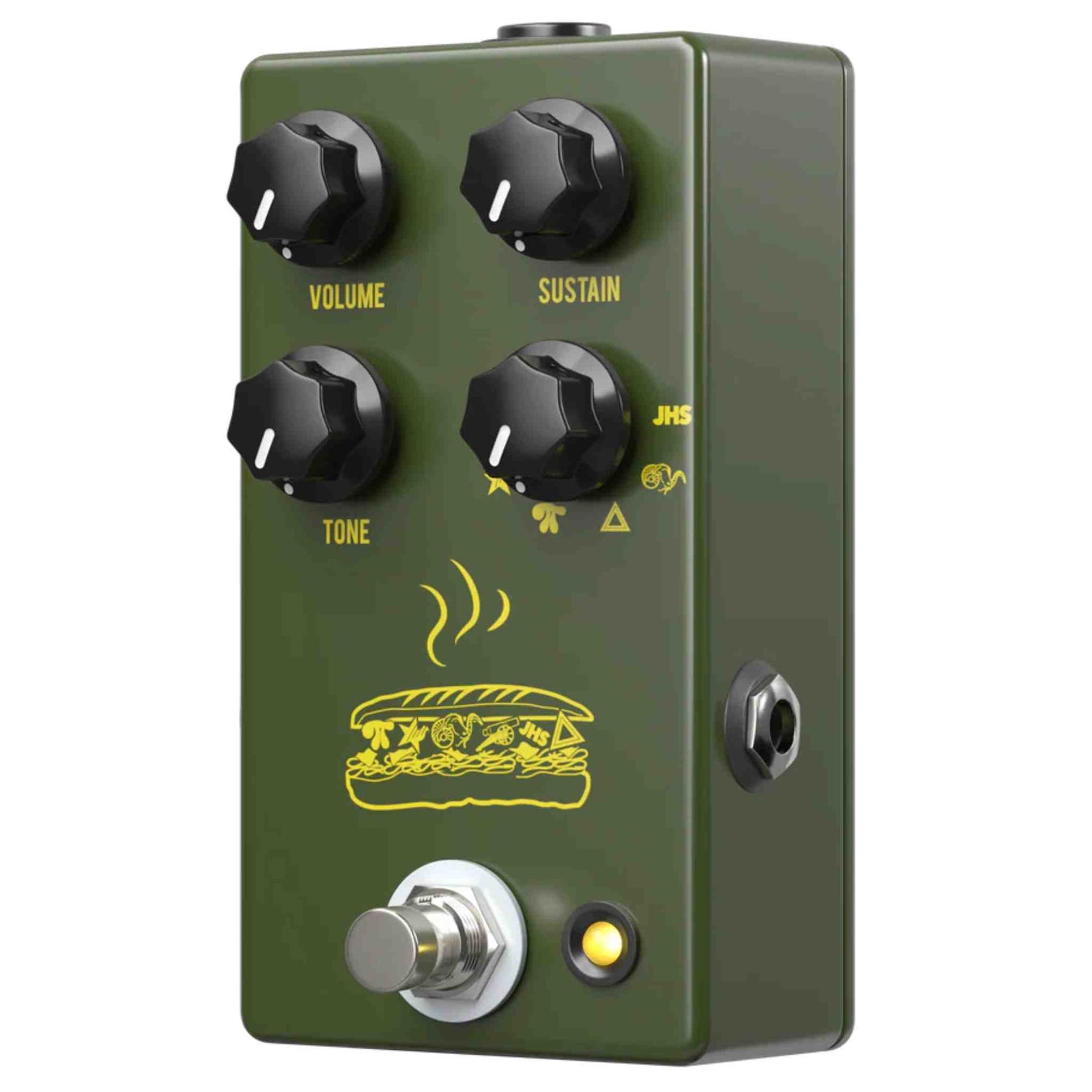 JHS Muffuletta Distortion/Fuzz Effect Pedal- Olive Green