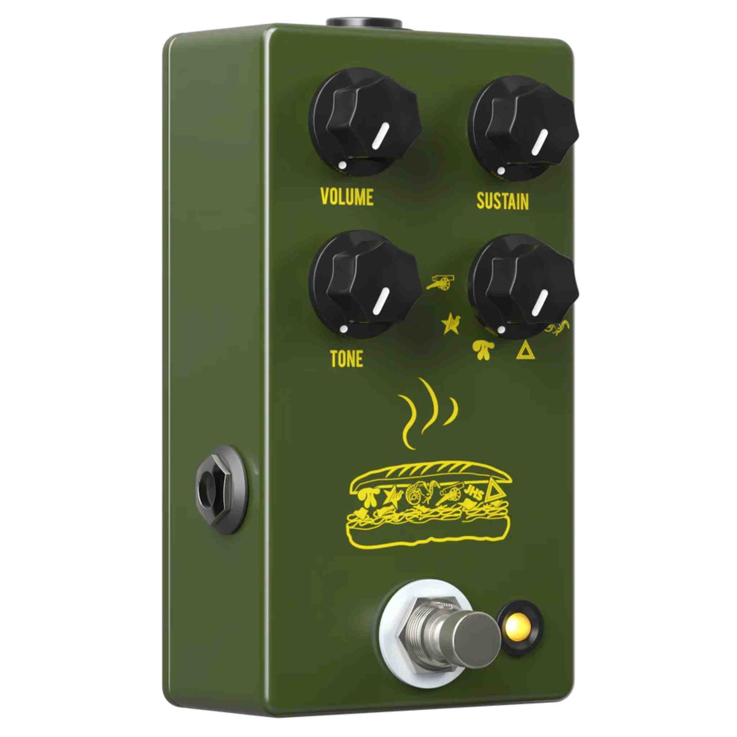 JHS Muffuletta Distortion/Fuzz Effect Pedal- Olive Green