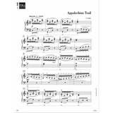 The image shows a page of piano sheet music titled "Appalachian Trail" by N. Faber. It features a grand staff in 6/8 time, marked Allegretto (♩. = 60-69), with dynamic markings like forte, piano, mezzo-forte, and crescendo. Phrase markings, slurs, accents, and measure numbers (5, 9, 13, 17) appear. This is page 10, published by PM Intervals, with clean, professional notation aimed at intermediate pianists.