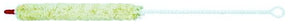 The image shows a cleaning swab or brush for musical instruments, featuring a long, slender handle and a soft, light greenish cleaning head. This tool is typically used to clean the interior of wind instruments like flutes, clarinets, and oboes, helping remove moisture and debris to maintain hygiene and proper function.
