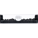 Clear tube shaker with black beads and Meinl logo on a white background