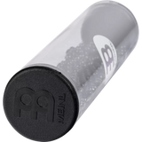 Transparent cylindrical shaker with black lid featuring Meinl logo on a white background