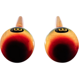 Pair of maracas with a colorful design on a white background