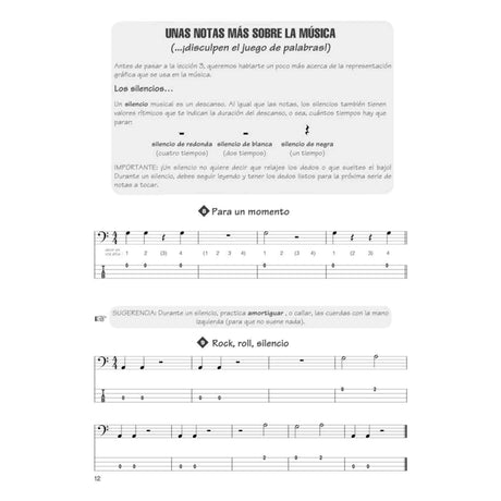Sheet music with musical notation in Spanish and text on a white background