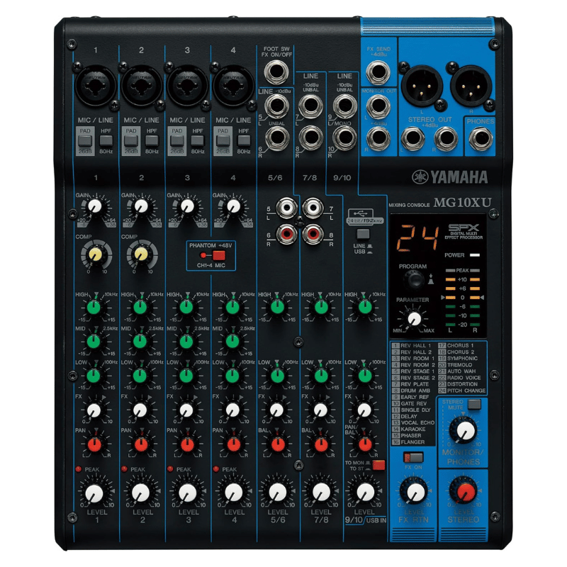 Yamaha MG10XU 10-Channel Analog Mixer with USB and Effects