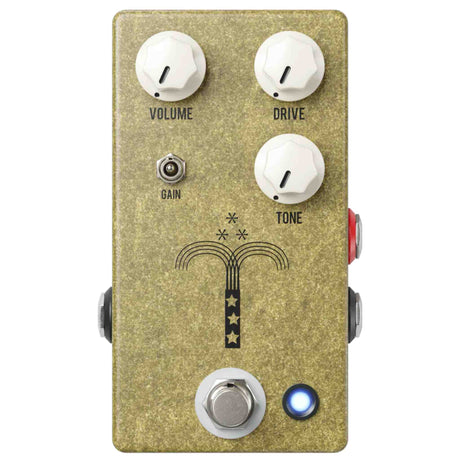 JHS Morning Glory Overdrive Guitar effects pedal with control knobs and a logo on a white background