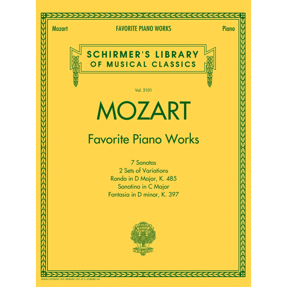 Mozart – Favorite Piano Works (Schirmer Library Vol. 2101)