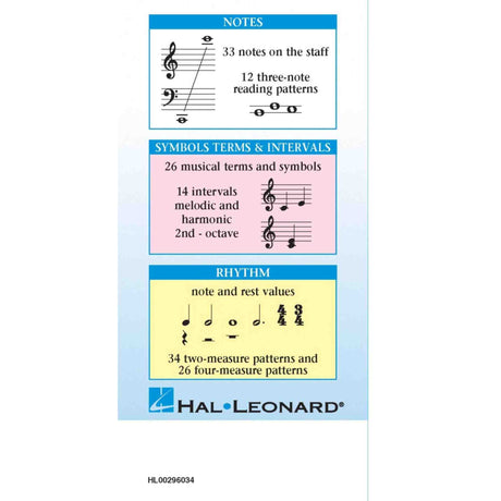 Music theory flashcards with Hal Leonard logo on a white background