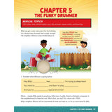 Educational page about 16th Notes, rests, eigtth notes, drumset, repeat marks and beaming. 