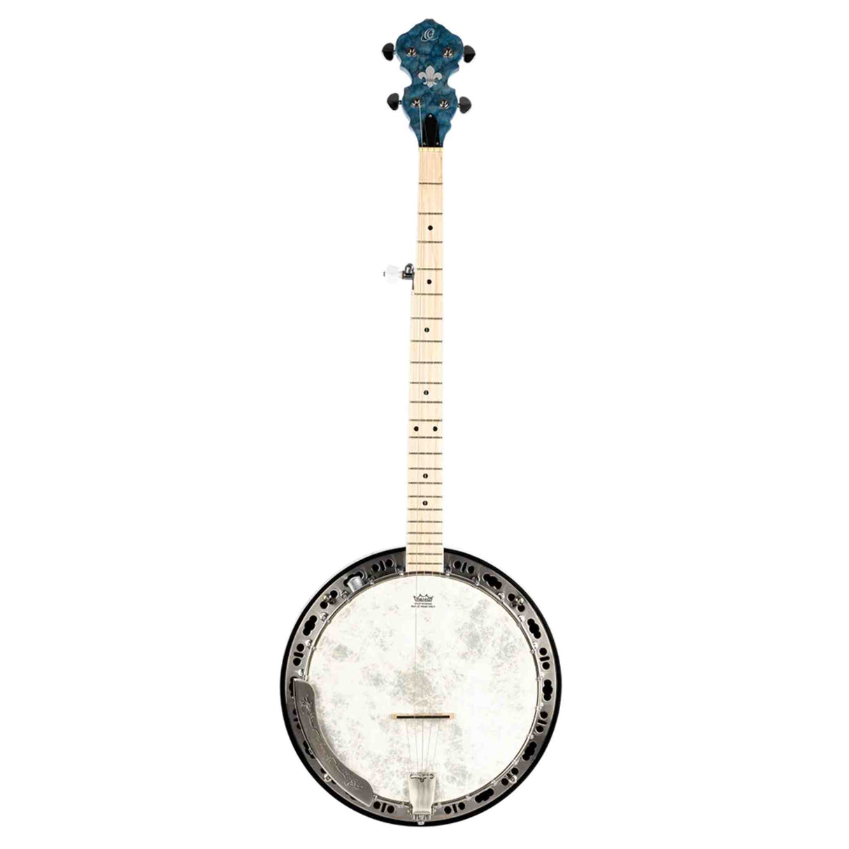 Ortega 5-String Acoustic-Electric Banjo - Falcon Series OBJE400TBL - Transparent Blue