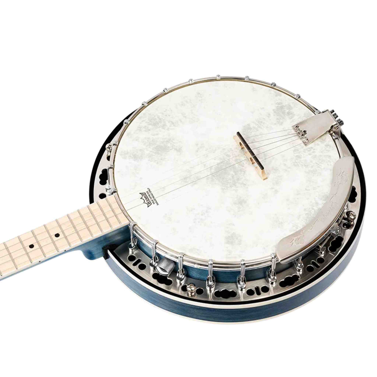 Ortega 5-String Acoustic-Electric Banjo - Falcon Series OBJE400TBL - Transparent Blue