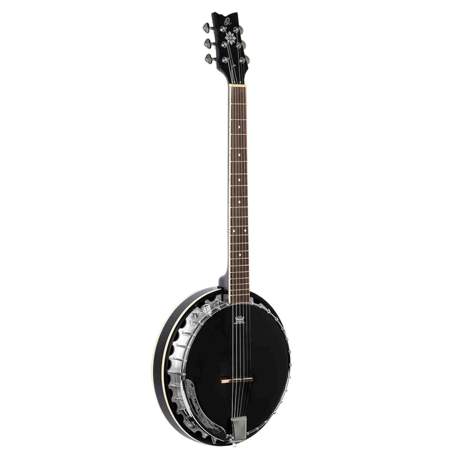 Ortega 6-String Acoustic-Electric Guitar Banjo - Raven Series OBJE350/6 - Satin Black