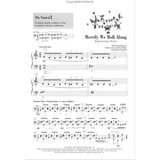 The image shows a page of piano sheet music featuring "Merrily We Roll Along" from Looney Tunes, credited to Eddie Cantor, Charlie Tobias, and Murray Mencher. It includes a music theory lesson on the natural symbol, finger numbering above notes, simple rhythms, a "Teacher Duet" section, and a "Fast and zany" tempo. The page has playful Looney Tunes graphics and Warner Bros. copyright at the bottom.