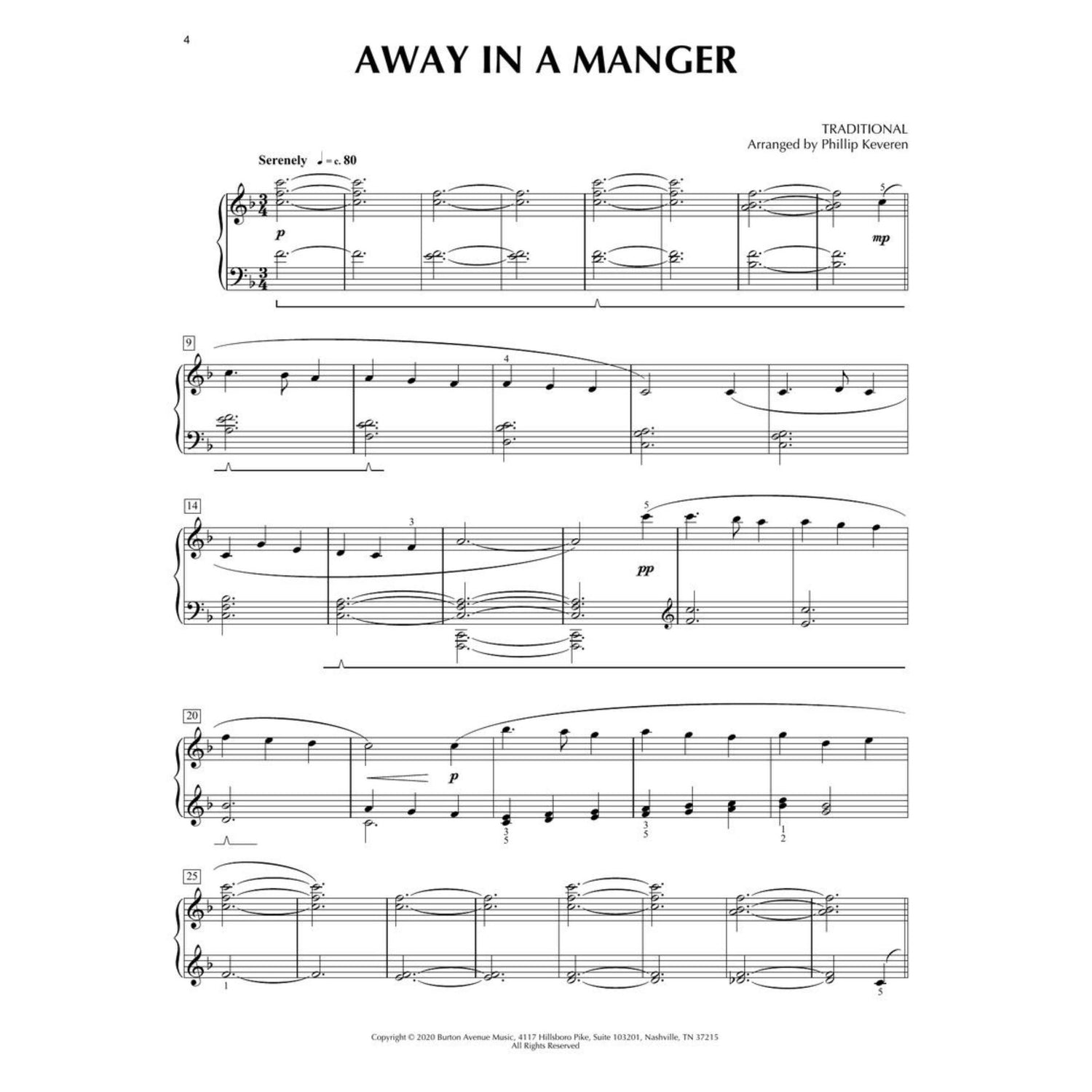 Piano Calm Christmas 15 Reflective Solos for the Season
