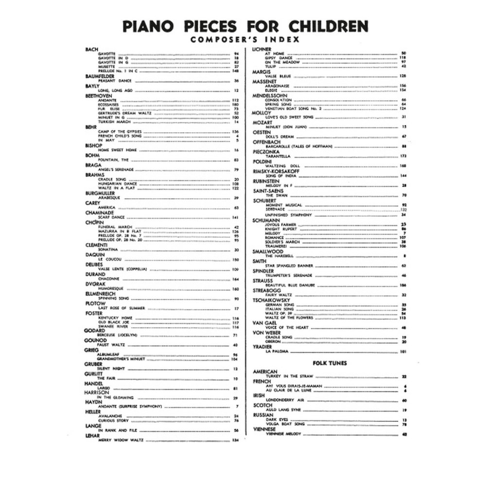 Piano Pieces for Children – Everybody’s Favorite Series No. 3