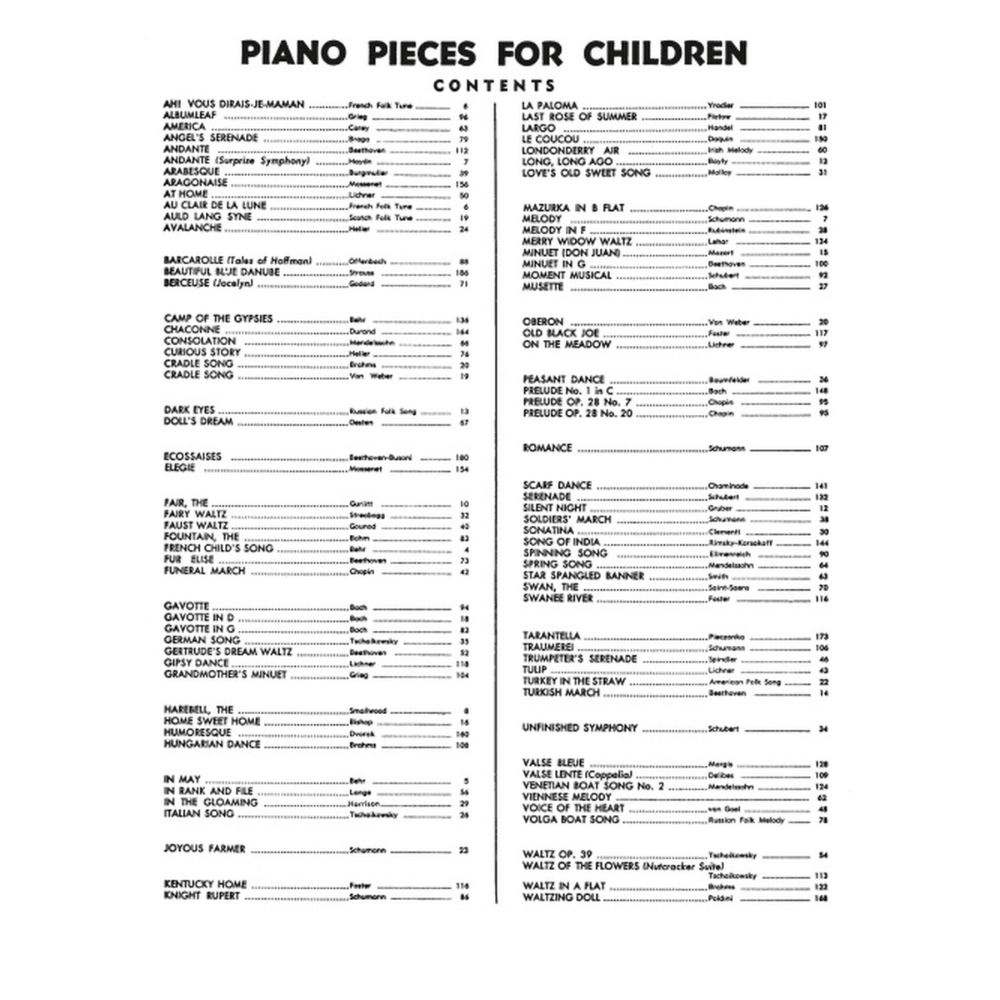 Piano Pieces for Children – Everybody’s Favorite Series No. 3