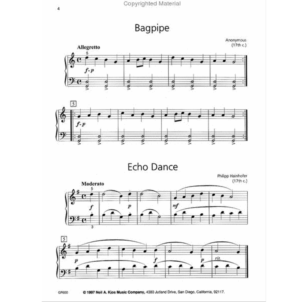 Piano Repertoire – Baroque & Classical – Level 1 (Neil A. Kjos Piano Library)