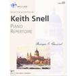 The image shows a piano method book from the Neil A. Kjos Piano Library titled "Piano Repertoire: Baroque & Classical," selected and edited by Keith Snell. It is Level Eight (GP60B). The cover features a classical scene of St. Paul's Cathedral and boats on the Thames River, reflecting the Baroque and Classical music focus. This educational book contains curated pieces for intermediate to advanced piano students.