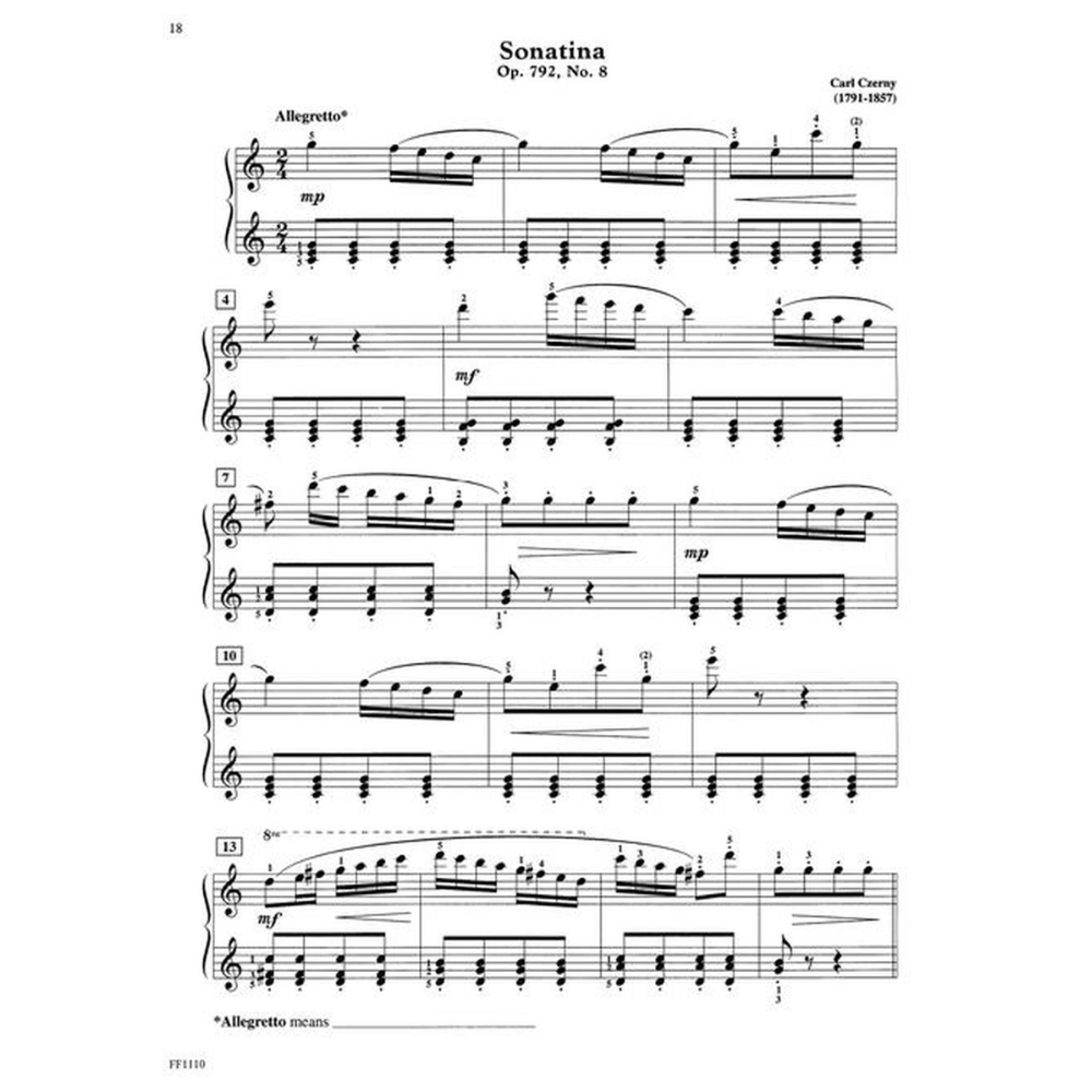 Piano Sonatinas Book - Developing Artist (Faber Piano Adventures)