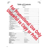 Table of contents for the book,"Progressive Repertoire for the Double Bass- Volume 1."