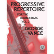 The cover of a music book, "Progressive Repertoire for the Double Bass - Volume 2."