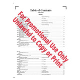 Table of contents for the double bass book, "Progressive Repertoire for the Double Bass- Volume 2. 
