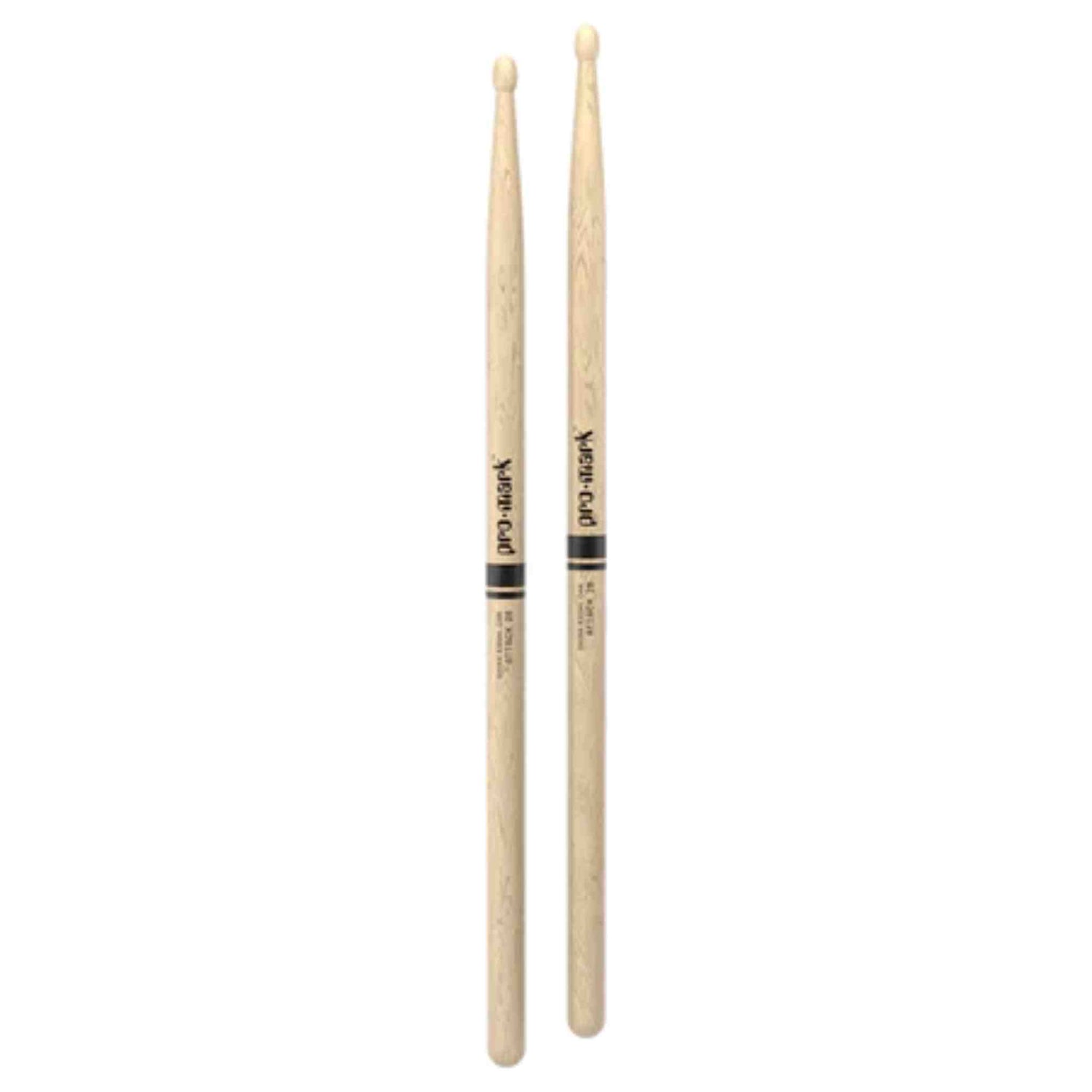 Promark 2B Wood Tip Shira Kashi Oak Drumsticks, Classic Attack - PW2BW