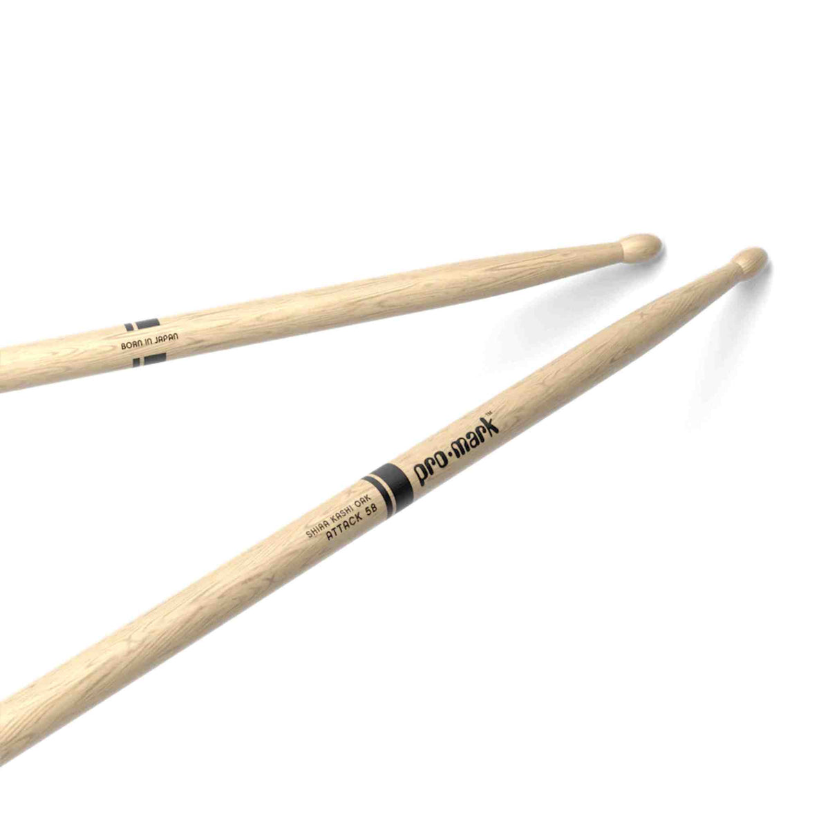 Promark Wood Tip 5B Shira Kashi Oak Drumsticks - PW5BW