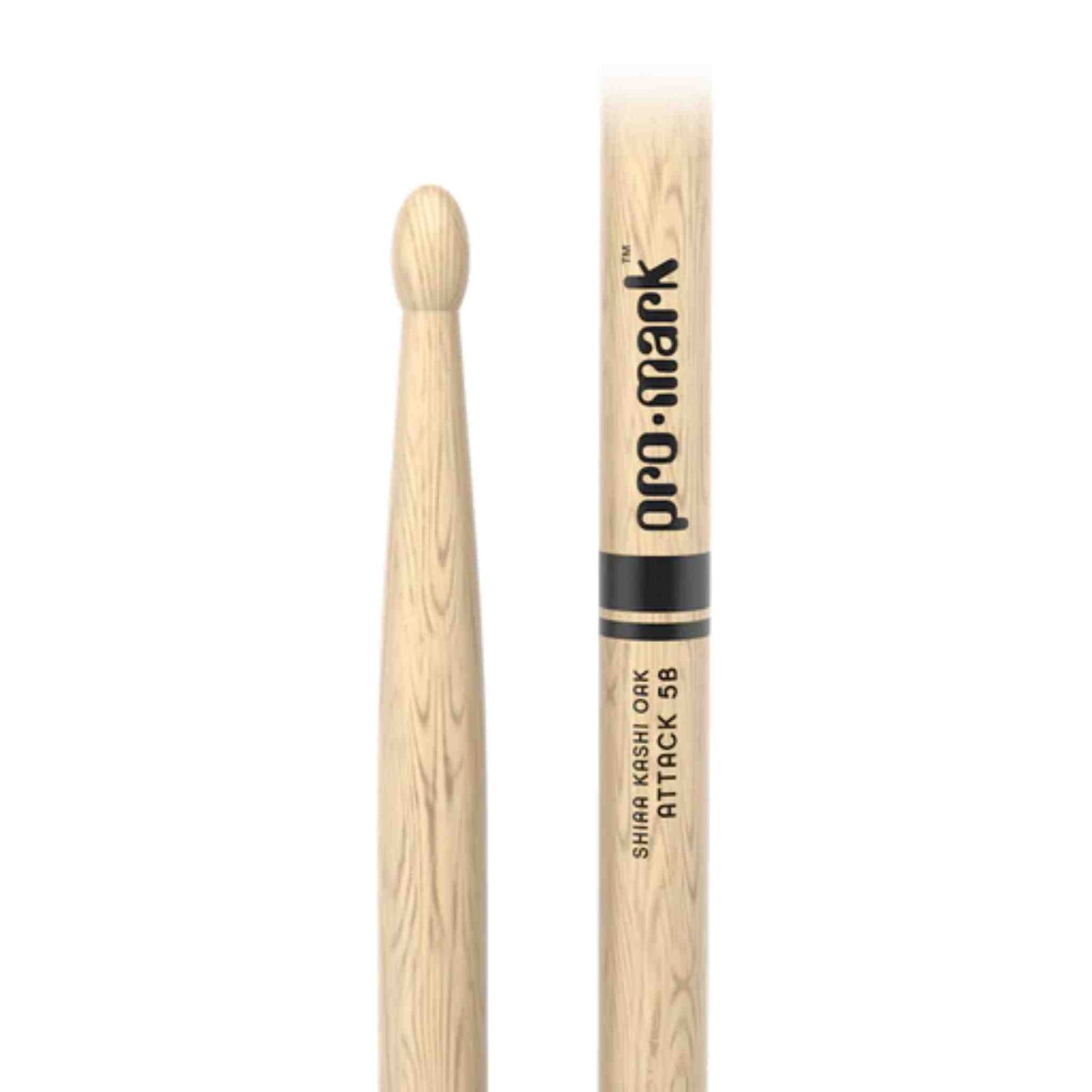 Promark Wood Tip 5B Shira Kashi Oak Drumsticks - PW5BW