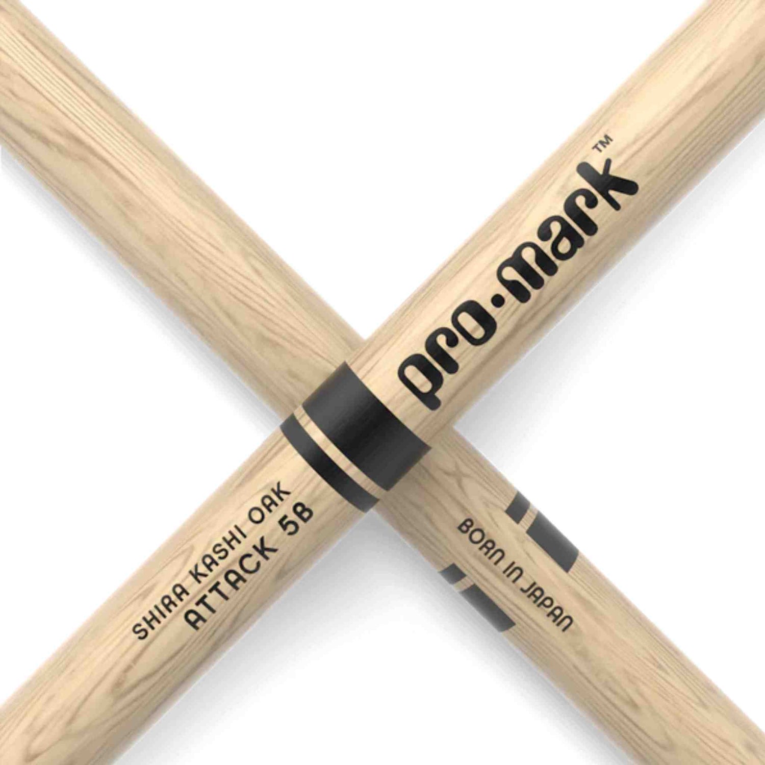 Promark Wood Tip 5B Shira Kashi Oak Drumsticks - PW5BW