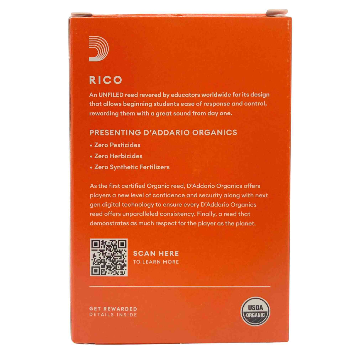 Rico By D'Addario Organic Alto Sax Reeds - Strength 3.0 - 10-Pack