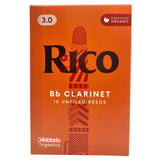 Rico by D'Addario Organic Bb Clarinet Reeds - Strength 3.0 - 10-pack