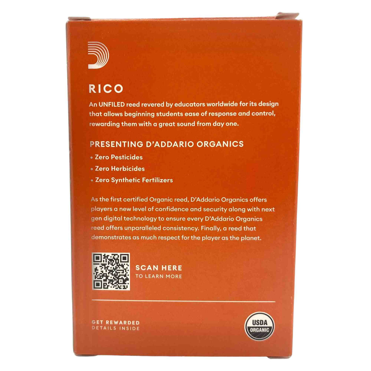Rico by D'Addario Organic Bb Clarinet Reeds - Strength 3.0 - 10-pack