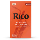 Rico Organic Baritone Sax Reeds, 2.5 Strength, 10-Reeds