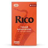 Rico Organic Tenor Sax Reeds, Strength 3.0, 10 Reeds