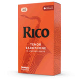 Rico Organic Tenor Sax Reeds, Strength 3.0, 10 Reeds