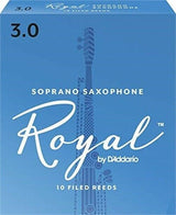 Rico Royal Soprano Saxophone Reeds - Strength 3.0 - 10-pack