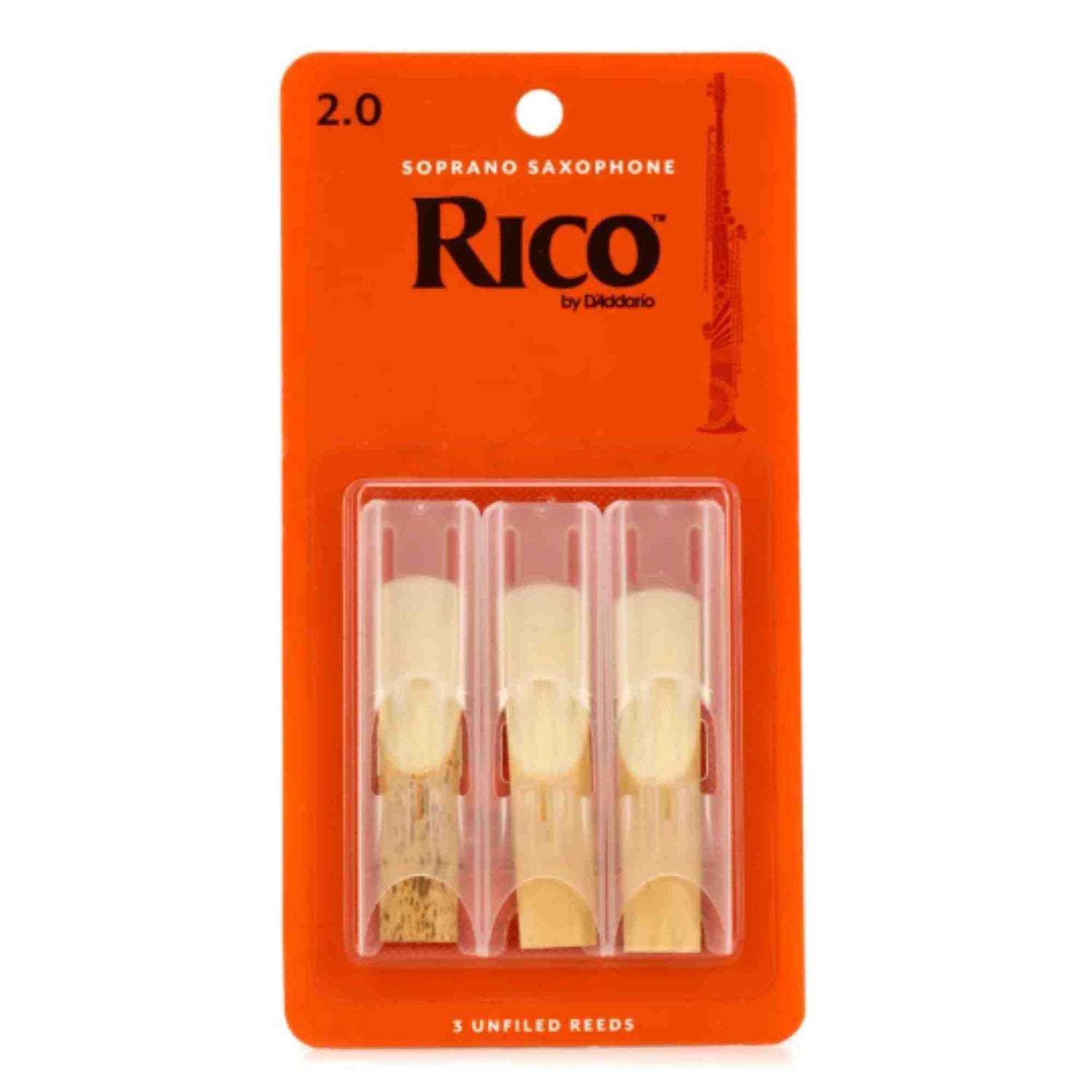 Rico Soprano Saxophone Reeds- Strength 2.0 - 3-pack